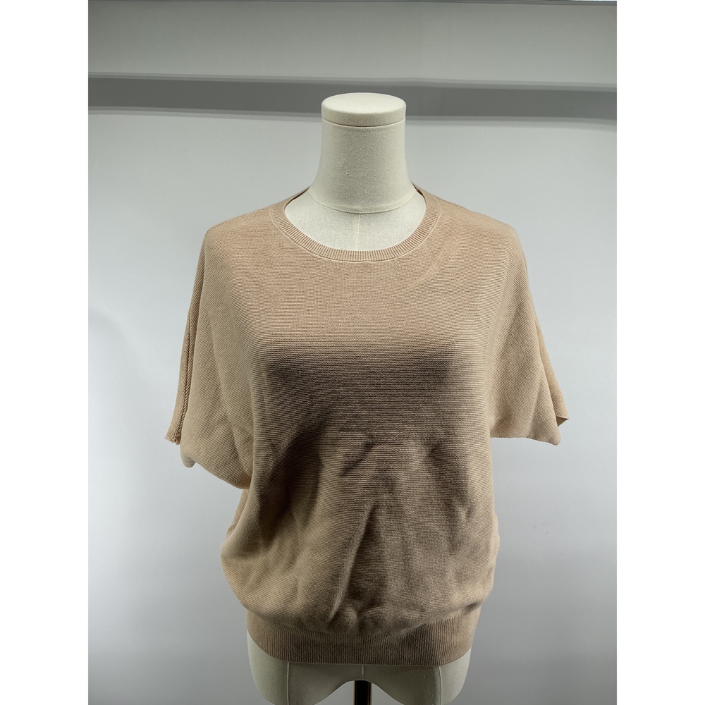 Lightweight Cotton Cashmere Link-Stitch Dolman Sweater